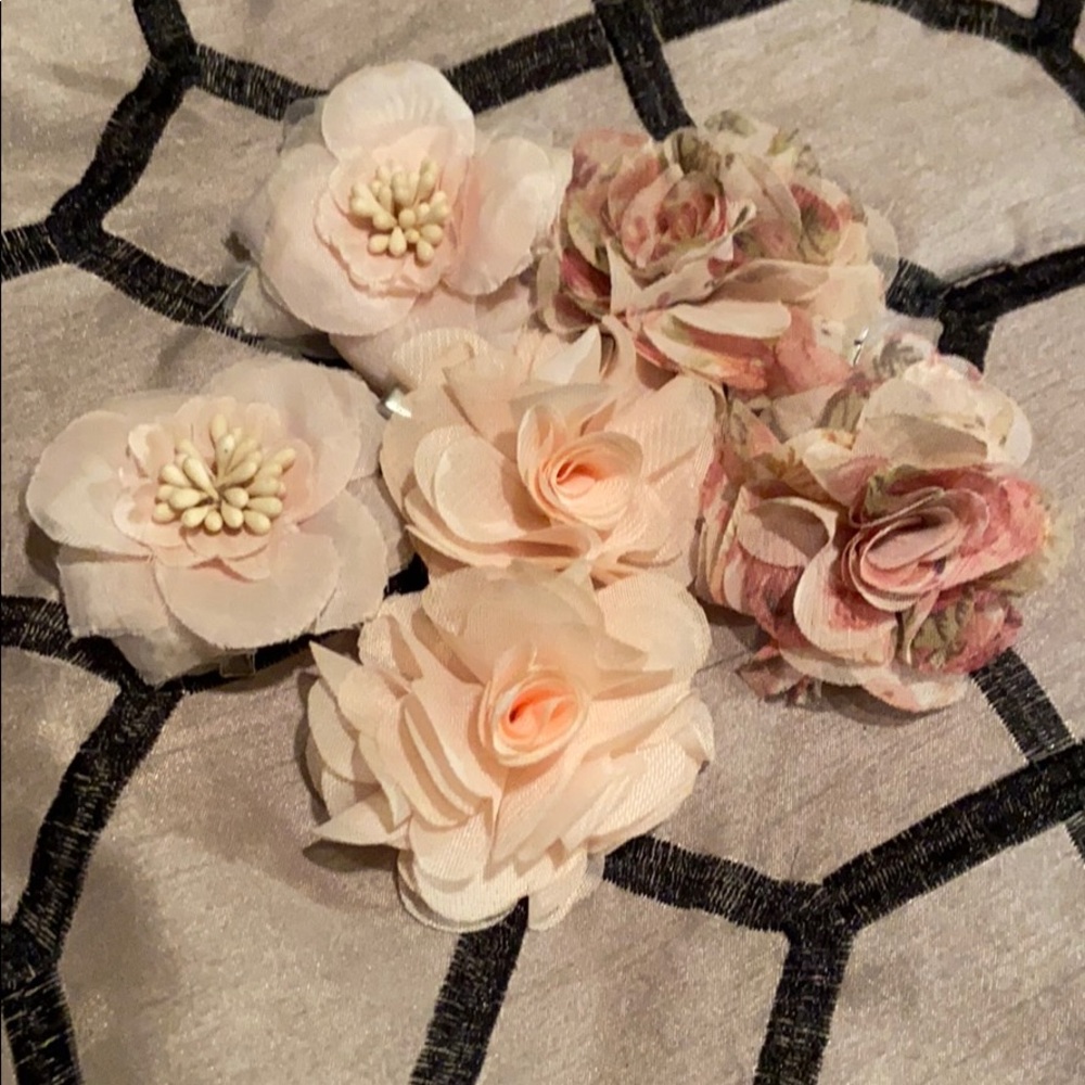 Flower hair clips